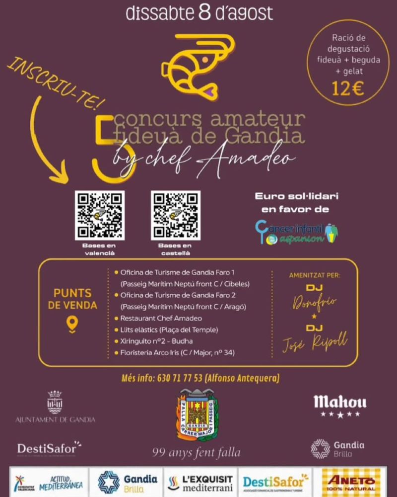 5º Concurso Amateur de Fideuà de Gandia by Chef Amadeo