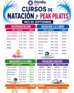 Cursos de Natación y Peak Pilates