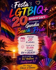 20 aniversario de la primera Gandia Beach Pride