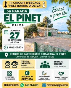 5ª parada del III Circuito de Ajedrez por los Barrios de Oliva